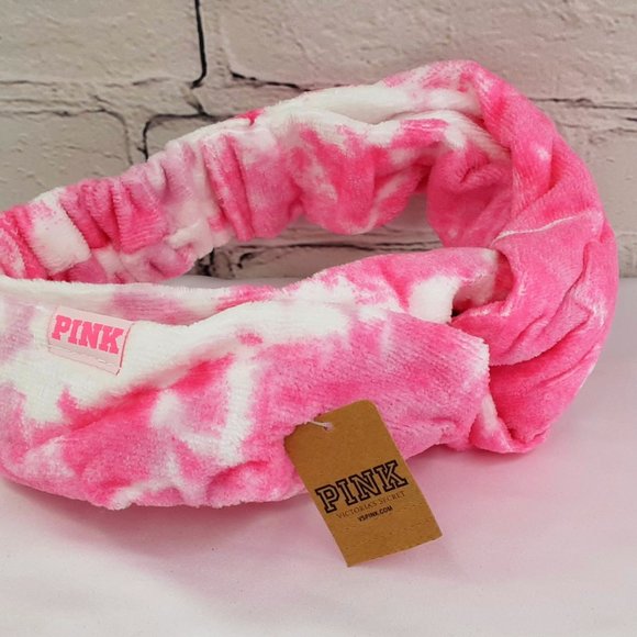 'PINK' VICTORIA'S SECRET TIE-DYE KNOTTED HEADWRAP/ BAND - Picture 2 of 16